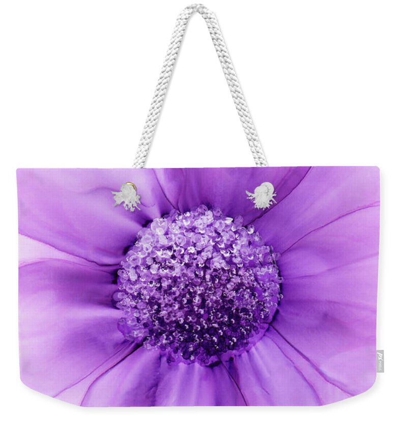 Art Weekender Tote Bag featuring the painting Violet Bloom by Kimberly Deene Langlois