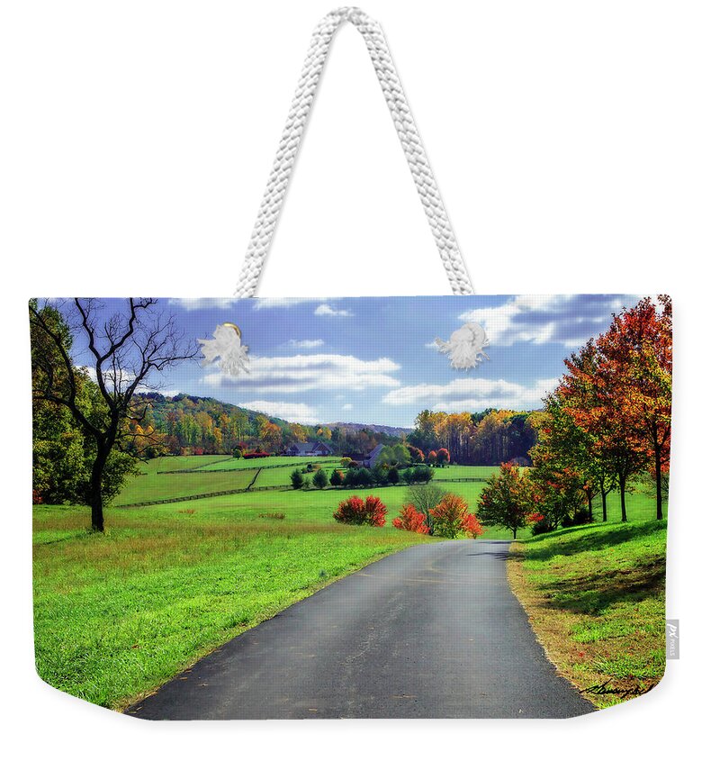 Color Weekender Tote Bag featuring the photograph Virginia Scene by Alan Hausenflock