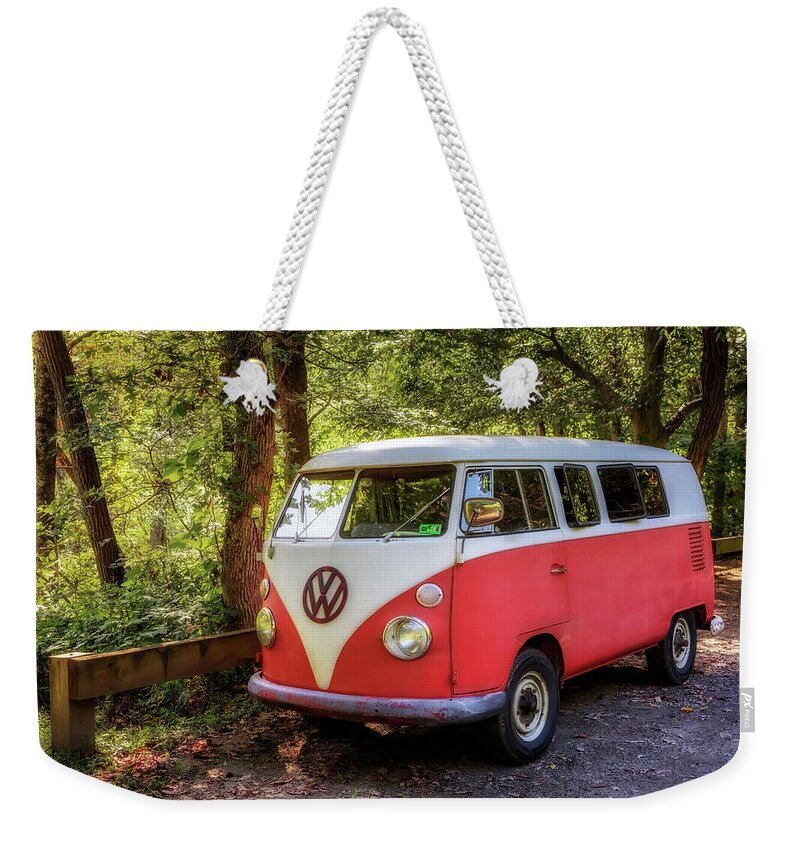 Volkswagen Weekender Tote Bag featuring the photograph Volkswagen Type 2 T1 Transporter by Susan Rissi Tregoning