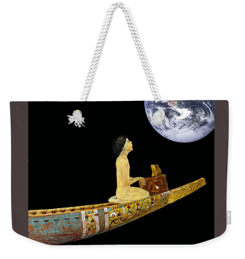 Discovery Weekender Tote Bag featuring the mixed media Voyage of Discovery by Lorena Cassady