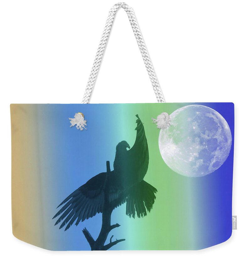 Moon Weekender Tote Bag featuring the photograph Vulture Moon by Carl Moore