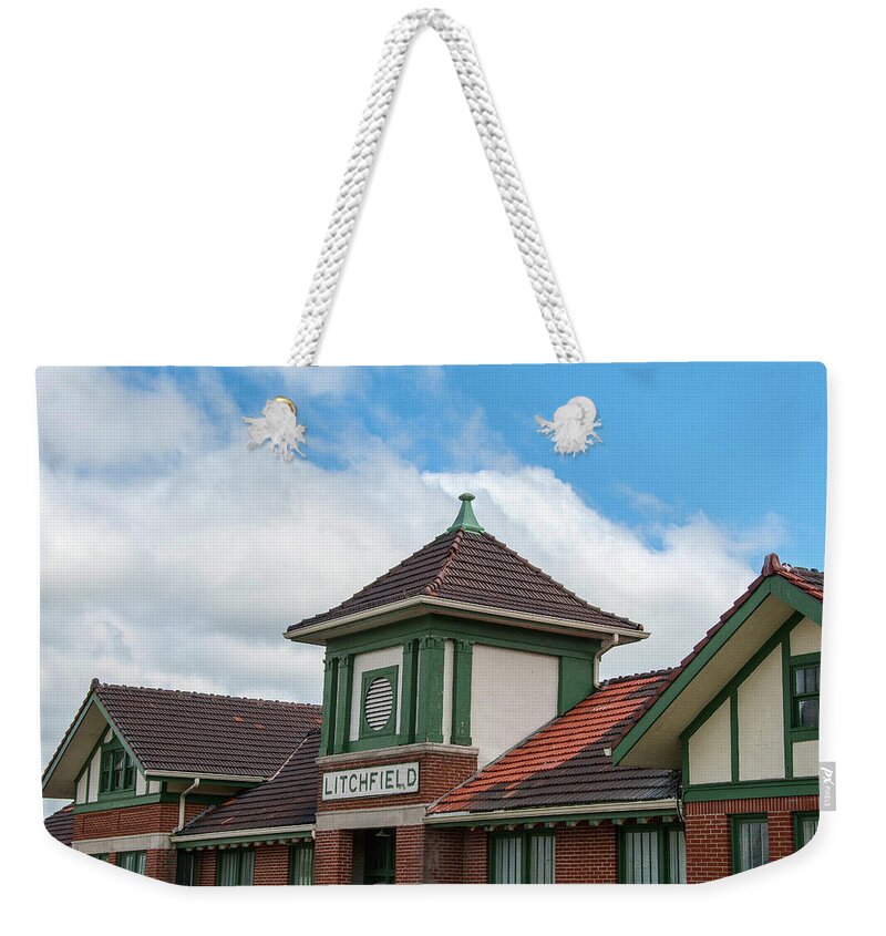Illinois Weekender Tote Bag featuring the photograph Wabash Depot by Steve Stuller