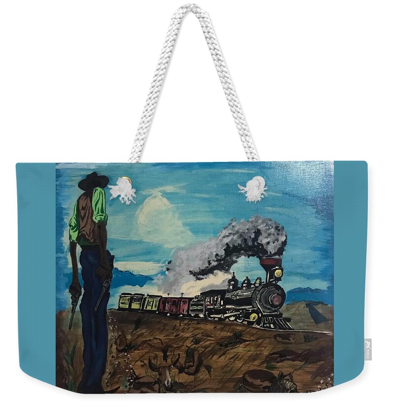  Weekender Tote Bag featuring the painting Waitin in the Cut by Charles Young
