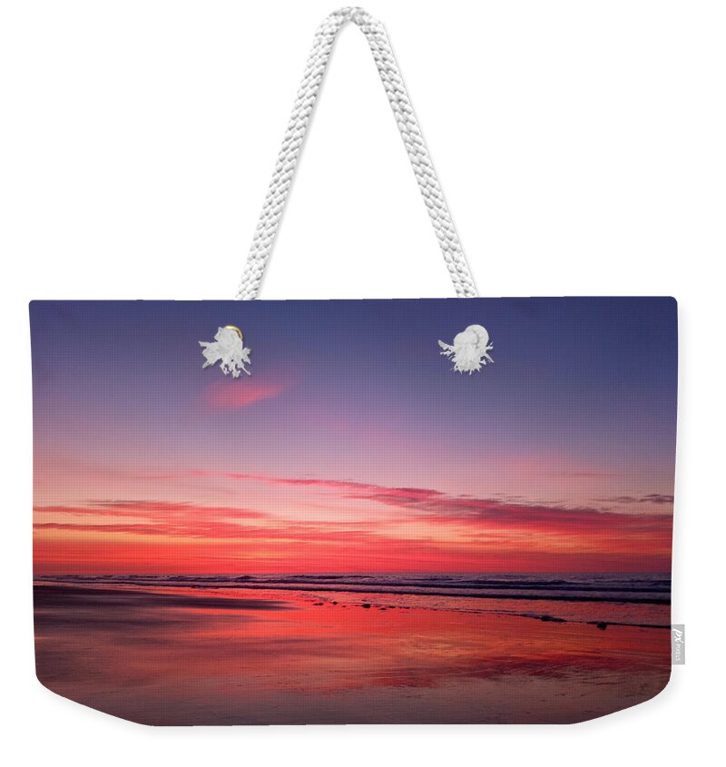 Sunrise Weekender Tote Bag featuring the photograph Waiting For Sunrise by Dani McEvoy