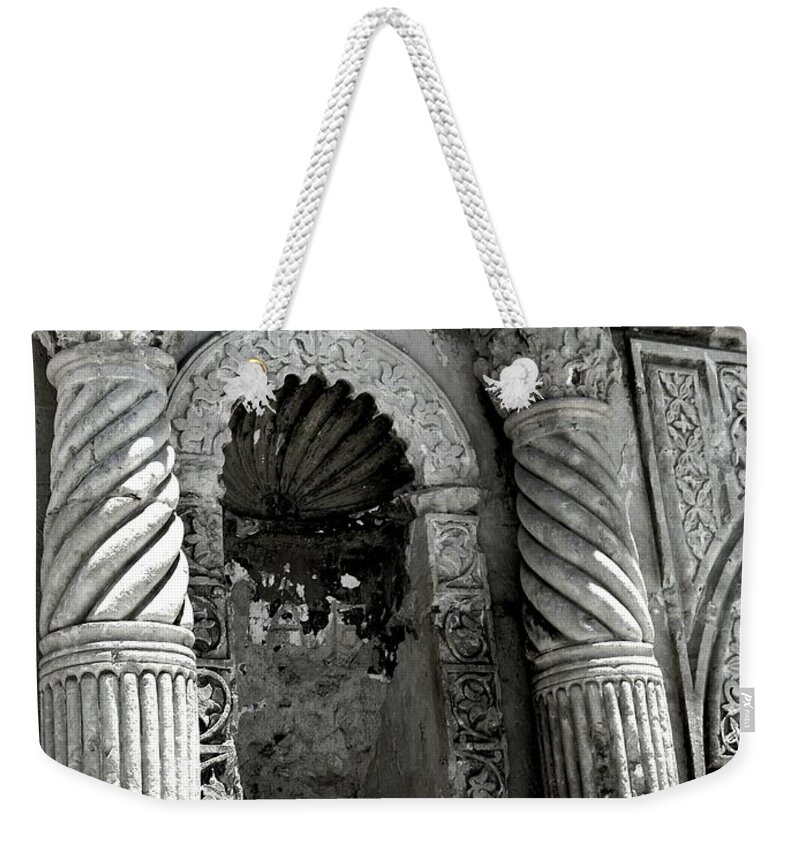 Historical Photograph Weekender Tote Bag featuring the photograph Walls of the Alamo No Six by Expressions By Stephanie