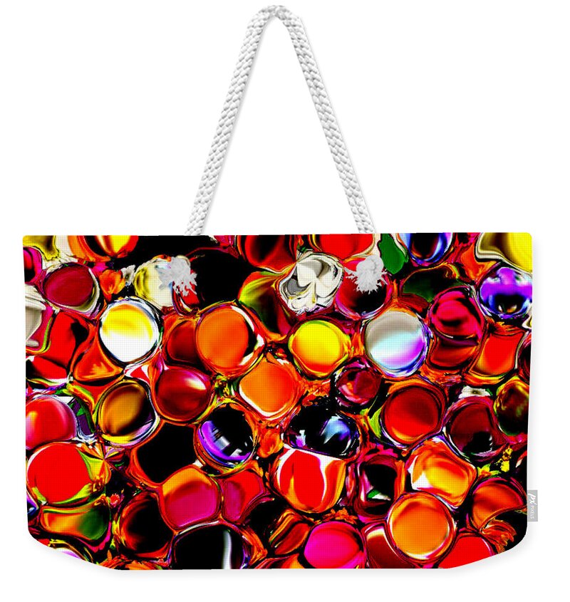 Digital Weekender Tote Bag featuring the digital art Warm Colors by Loxi Sibley