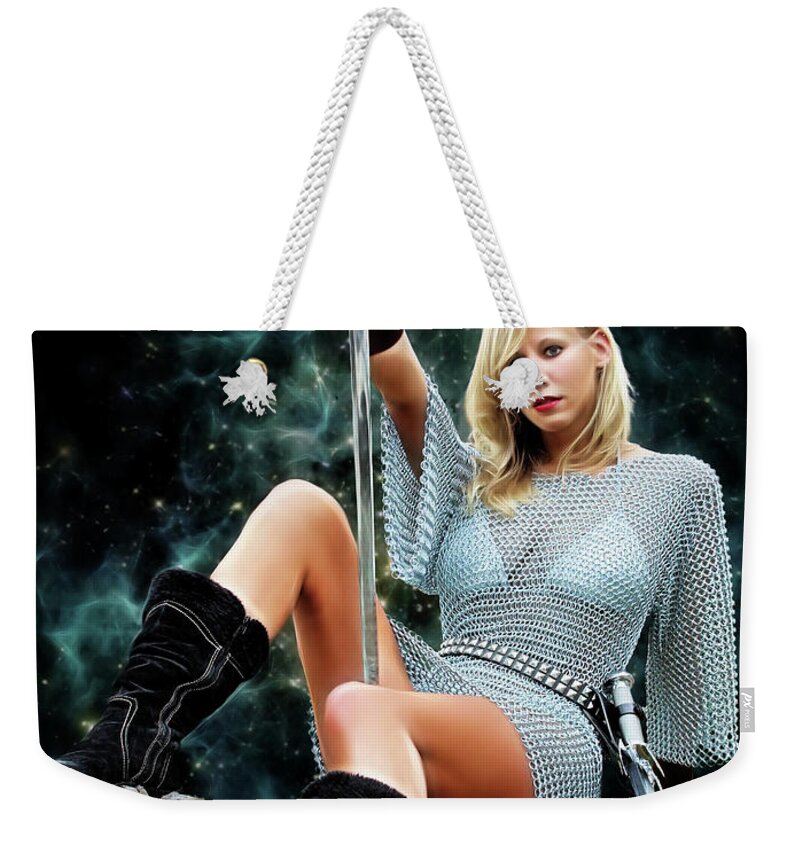 Amazon Weekender Tote Bag featuring the photograph Warrior Night by Jon Volden