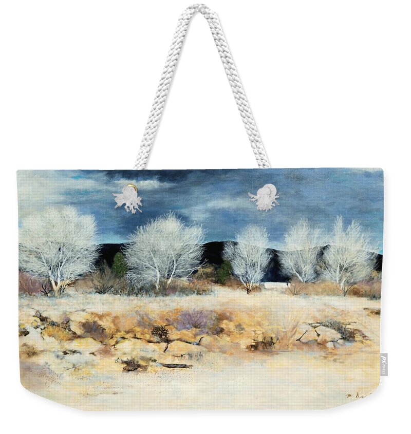 Tucson Weekender Tote Bag featuring the painting Wash Enbankment by M Diane Bonaparte