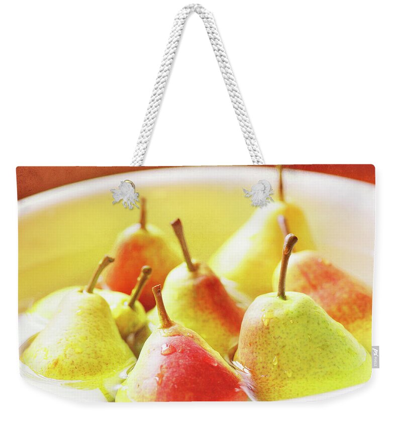 Pears Weekender Tote Bag featuring the photograph Washing Pears by George Robinson