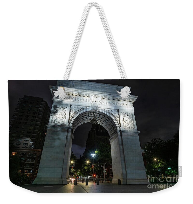 1892 Weekender Tote Bag featuring the photograph Washington Square Arch The South Face #2 by Stef Ko