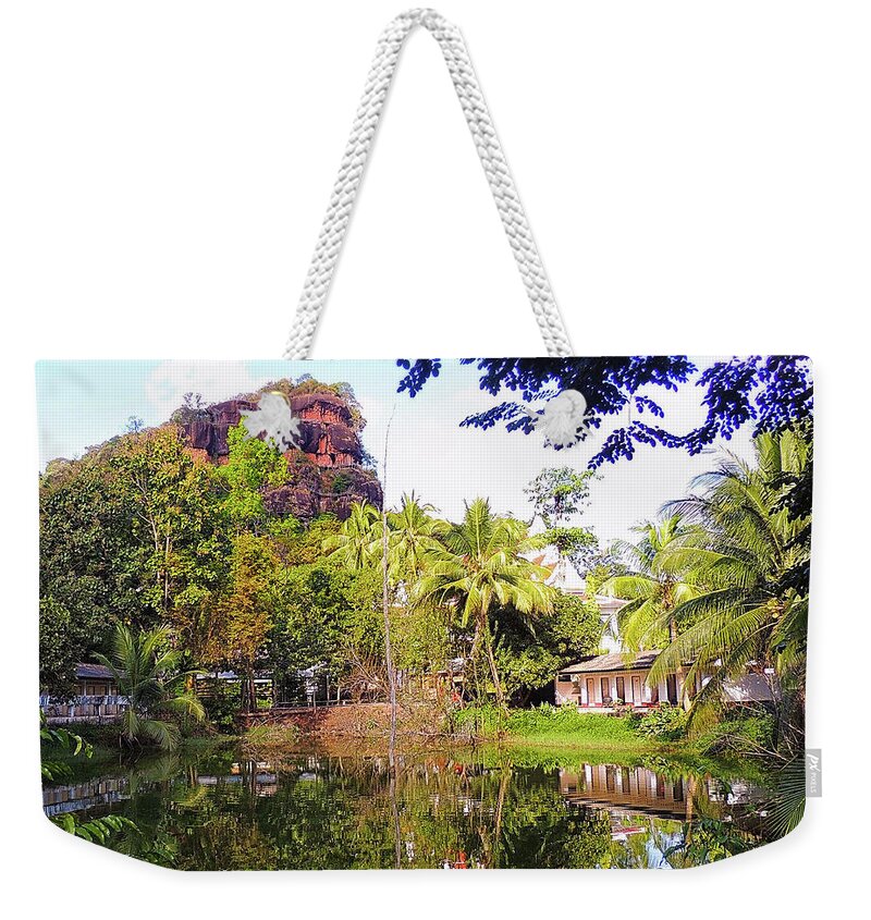 Botanical Weekender Tote Bag featuring the photograph Wat Phu Tok by Jeremy Holton