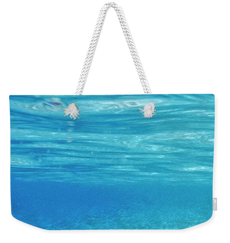 Ocean Weekender Tote Bag featuring the photograph Water and sky triptych - 1 of 3 by Artesub