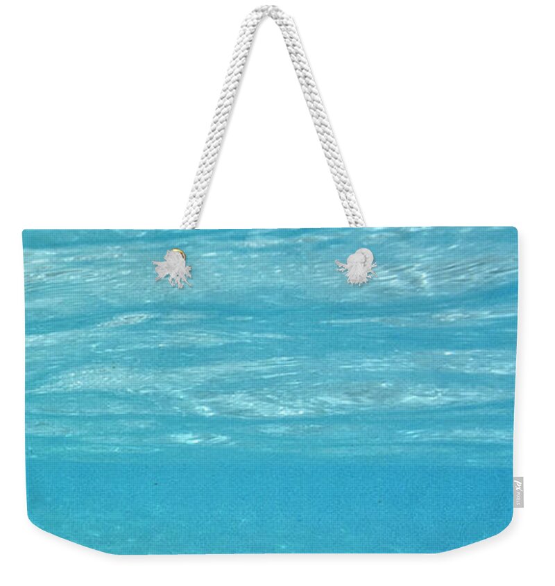 Ocean Weekender Tote Bag featuring the photograph Water and sky triptych - 3 of 3 by Artesub