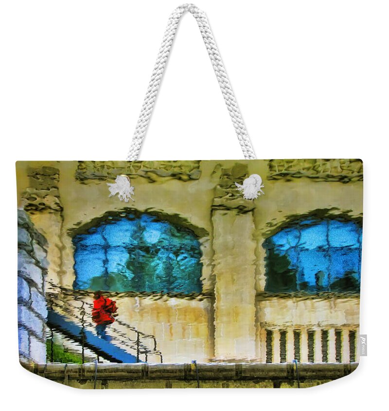 Water Weekender Tote Bag featuring the photograph Water reflections by Tatiana Travelways