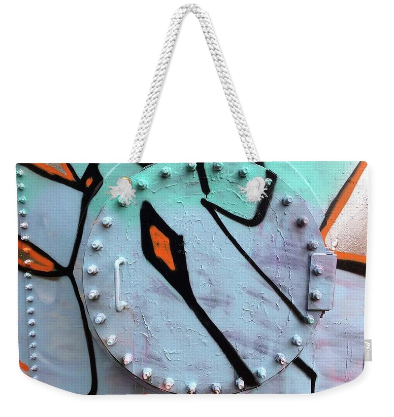 Manhole Covers Weekender Tote Bag featuring the photograph Water Tank Art by John Parulis