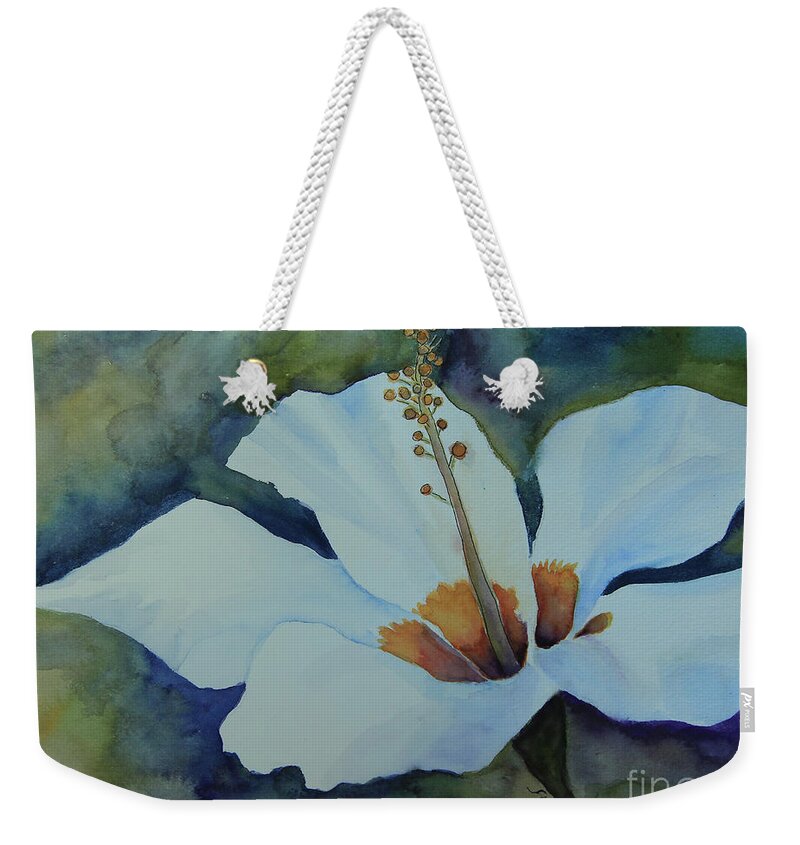 Lily Weekender Tote Bag featuring the painting Watercolor Lily by Jeanette French