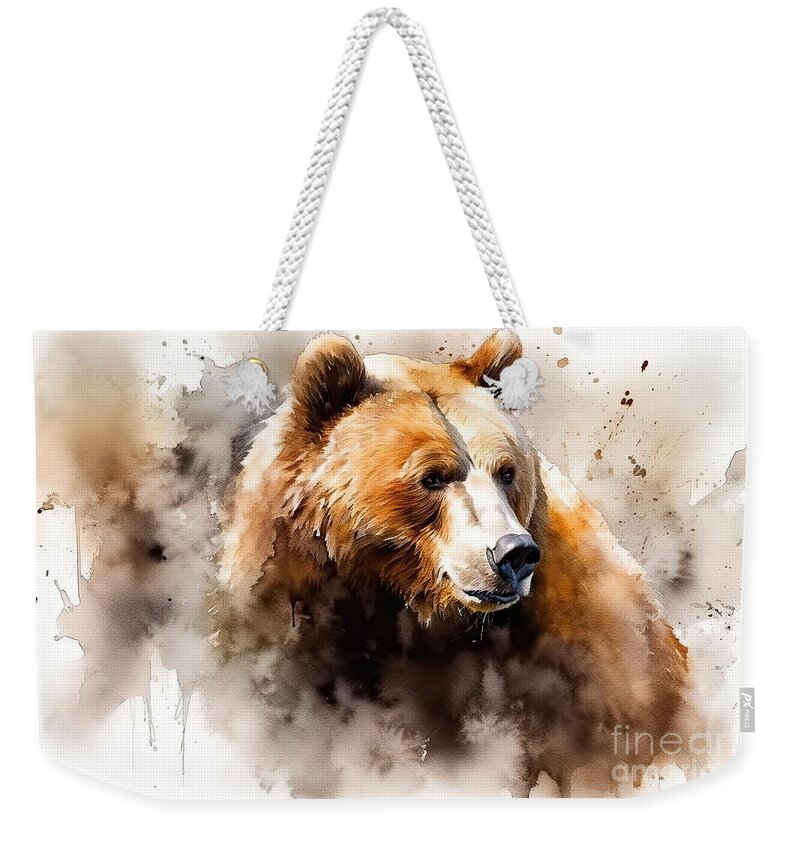 Alaskan Brown Bear Weekender Tote Bags