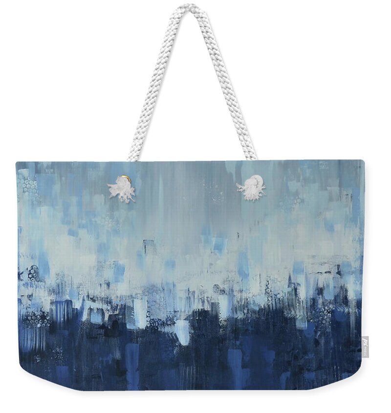 Blue Weekender Tote Bag featuring the painting Farmhouse Blue by Alexis King-Glandon