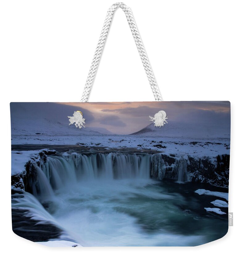 Godafoss Weekender Tote Bag featuring the photograph North Of Eden - Godafoss Waterfall, Iceland by Earth And Spirit