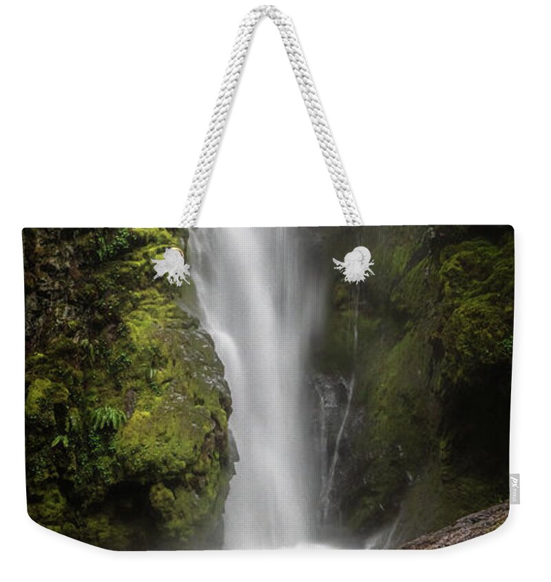 Moon Falls Weekender Tote Bag featuring the photograph Waterfall Q 1x2 by Ryan Weddle