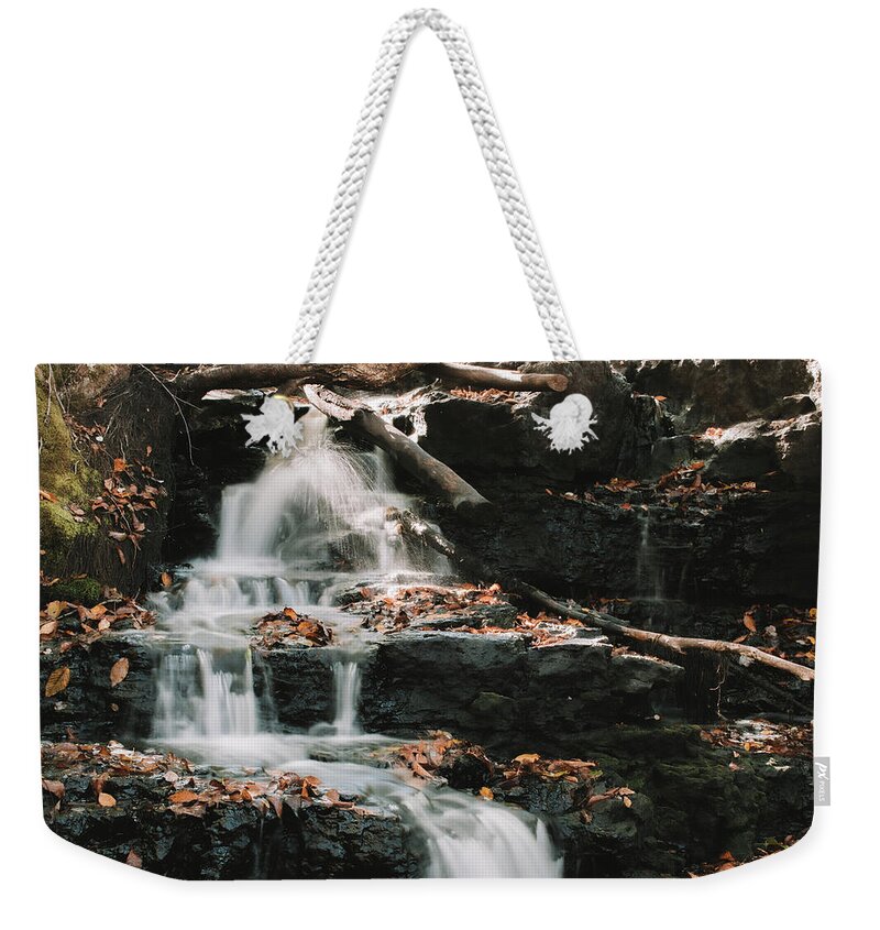 Waterfall Weekender Tote Bag featuring the photograph Waterfall - Shohola Falls PA by Amelia Pearn