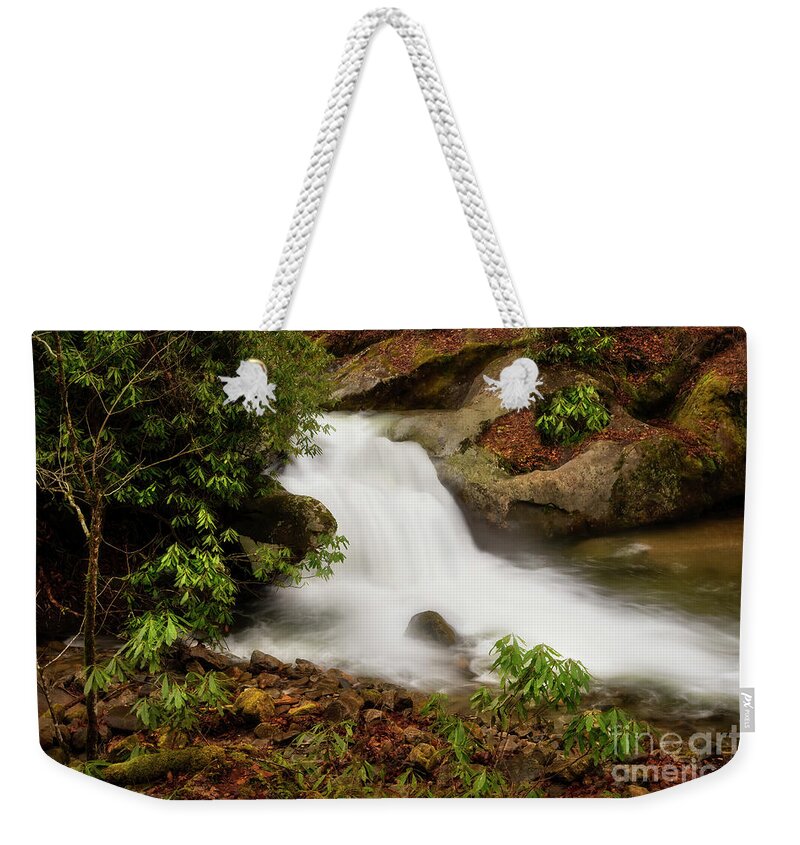Rocky Fork Weekender Tote Bag featuring the photograph Waterfalls on Rocky Fork by Shelia Hunt