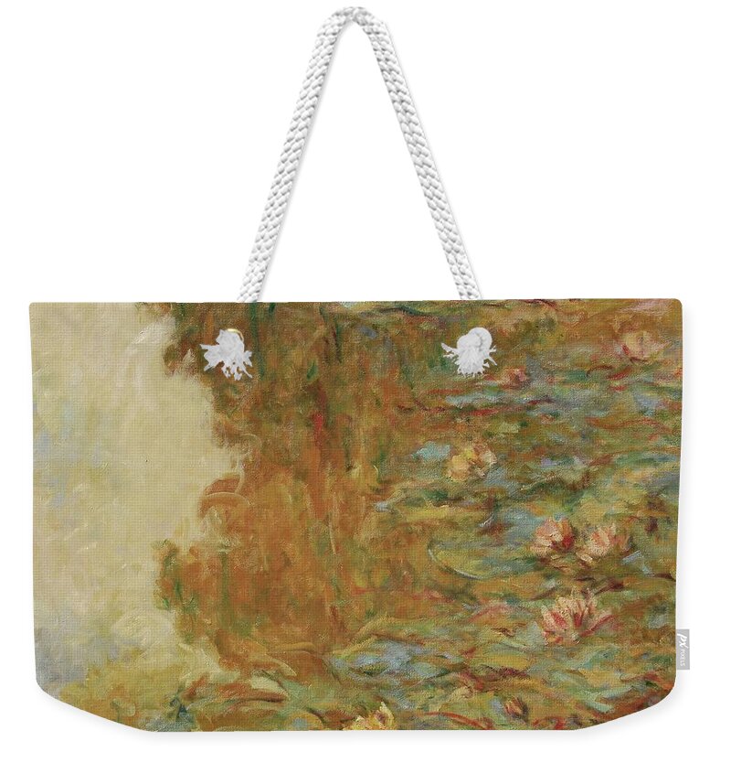 Nymphaea Weekender Tote Bag featuring the painting Waterlelie Nymphaea Nr.18 by Pierre Dijk