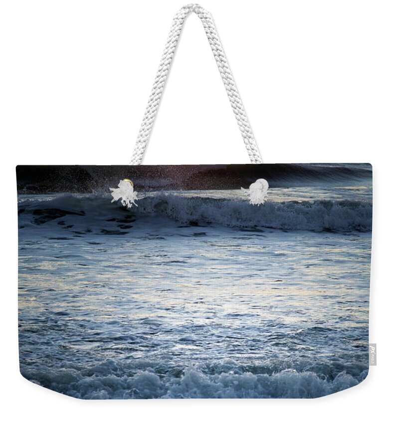 Waves Weekender Tote Bag featuring the photograph Wave Cascade by Becqi Sherman