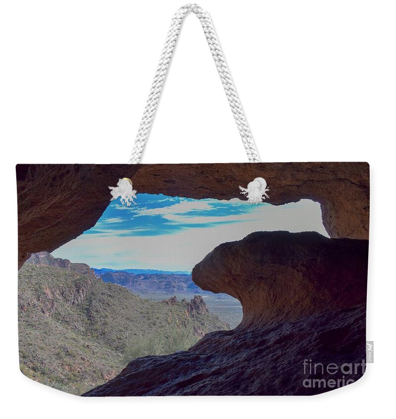 Wave Cave Az Weekender Tote Bag featuring the digital art Wave Cave AZ by Tammy Keyes