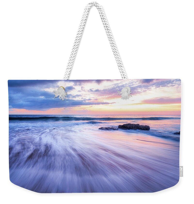 Blue Weekender Tote Bag featuring the photograph Wave Motion by Jason Roberts
