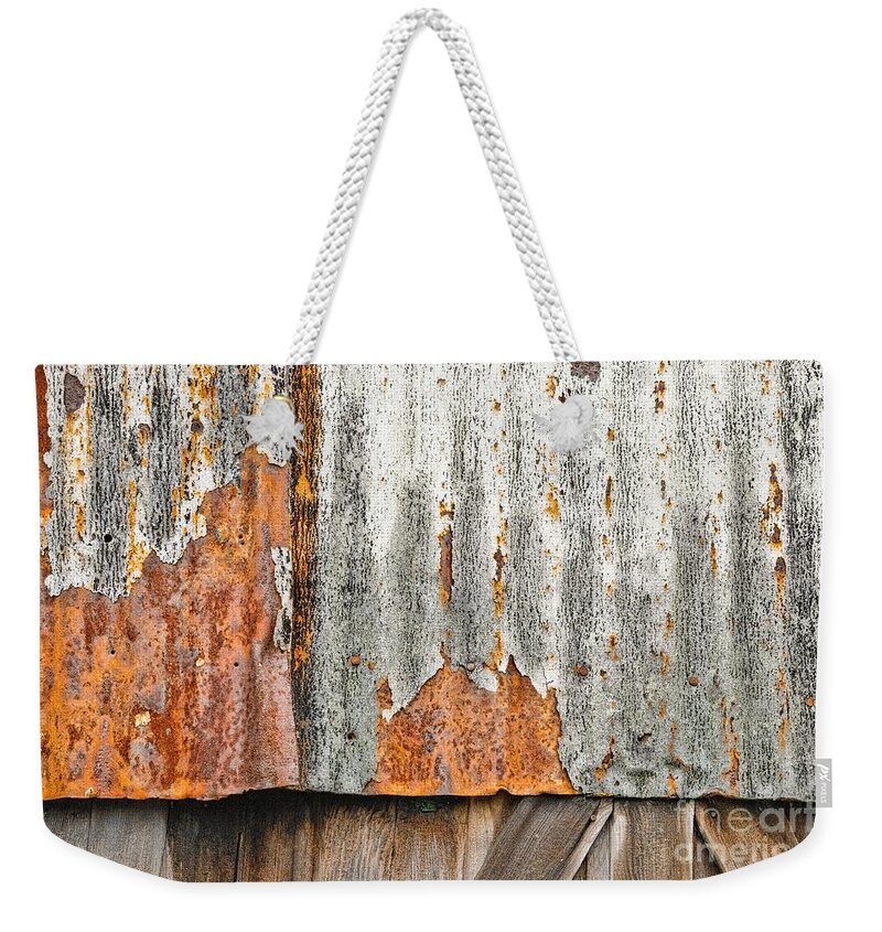 Calamus Weekender Tote Bag featuring the photograph Waves of Progress Rust Away by Marilyn Cornwell