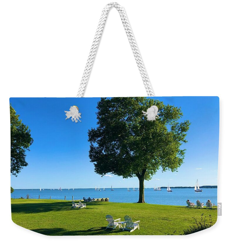 Tranquility Weekender Tote Bag featuring the photograph Weekend Getaway by Chris Montcalmo
