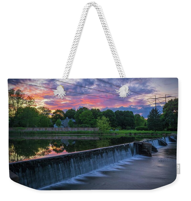 Sunset Weekender Tote Bag featuring the photograph Wehr's Dam Spectacular Sunset by Jason Fink