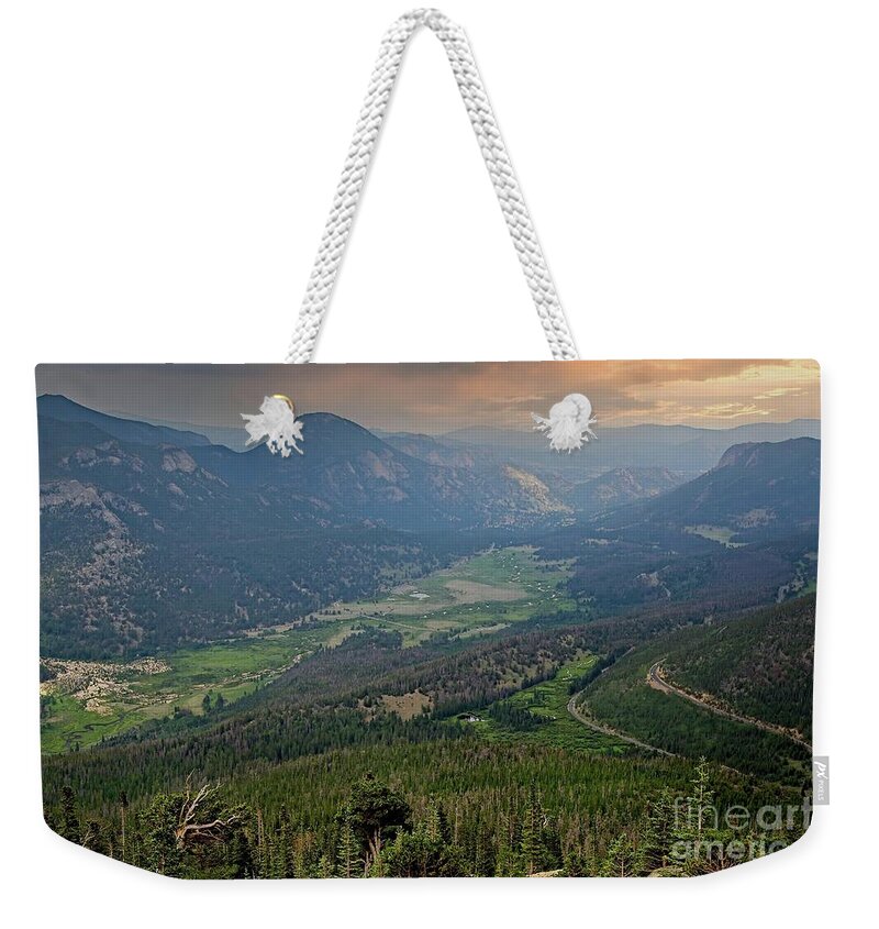 Jon Burch Weekender Tote Bag featuring the photograph West Horseshoe Park and Fall River by Jon Burch Photography