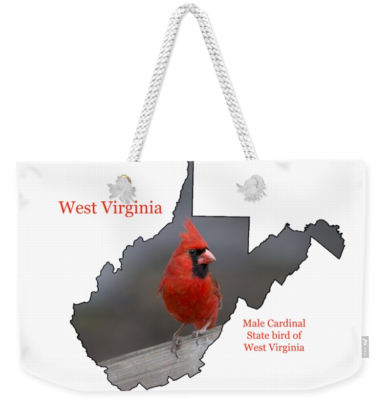 Cardinal Weekender Tote Bag featuring the photograph West Virginia themed accessories by Daniel Friend