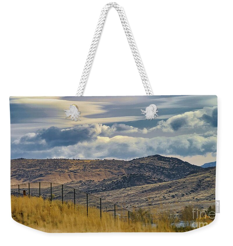 Landscape Weekender Tote Bag featuring the photograph Western Landscape USA Wyoming by Chuck Kuhn