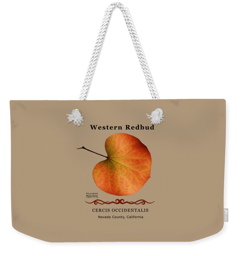 Western Redbud Weekender Tote Bag featuring the digital art Western Redbud Cercis occidentalis by Lisa Redfern