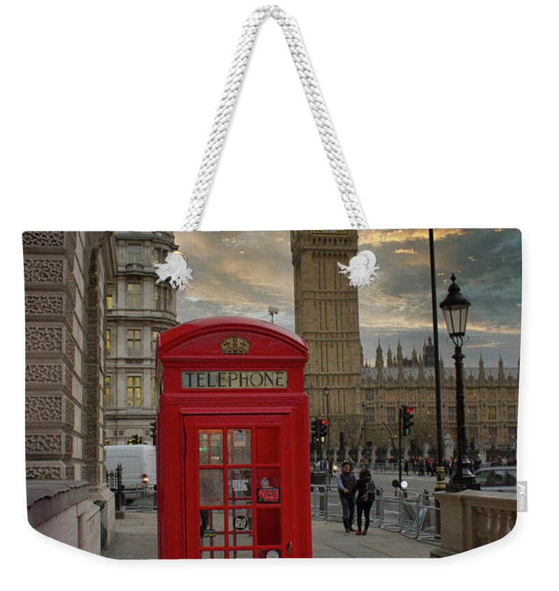 London Weekender Tote Bag featuring the photograph Westminster Calls by Martin Newman