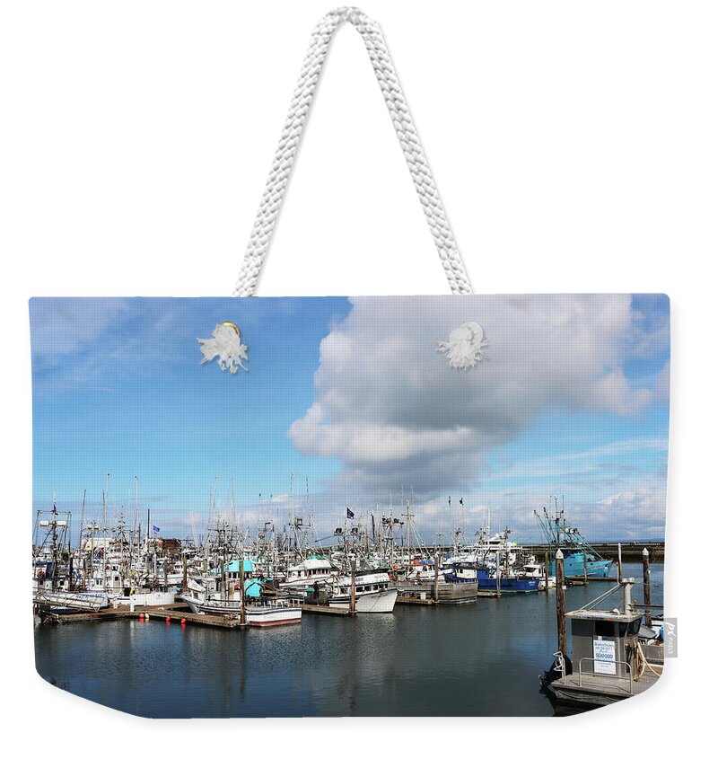 Westport Marina Weekender Tote Bag featuring the digital art Westport Marina by Tom Janca
