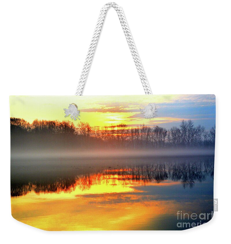 Delaware Weekender Tote Bag featuring the photograph When Summer Meets Winter by Robyn King