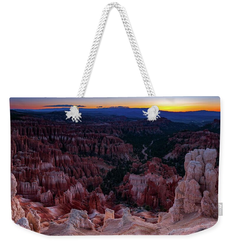 50s Weekender Tote Bag featuring the photograph When The Light Was Born by Edgars Erglis
