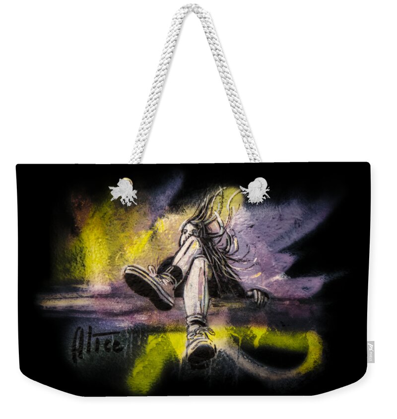 T-shirt Weekender Tote Bag featuring the digital art Where is Alice? by Micah Offman