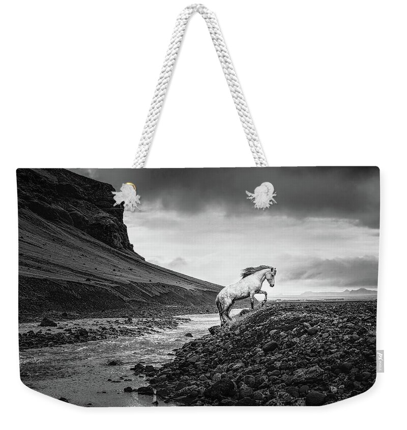 Icelandic Horse Weekender Tote Bag featuring the photograph Where there is no path II - Horse Art by Lisa Saint