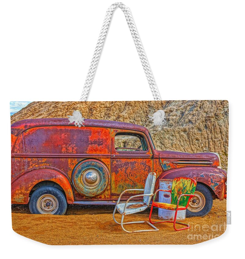  Weekender Tote Bag featuring the photograph Where We Stop Along The Way by Rodney Lee Williams