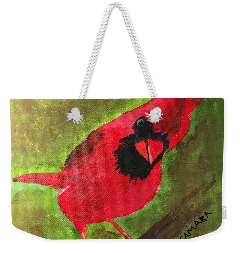Pets Weekender Tote Bag featuring the painting Where's My Food by Kathie Camara