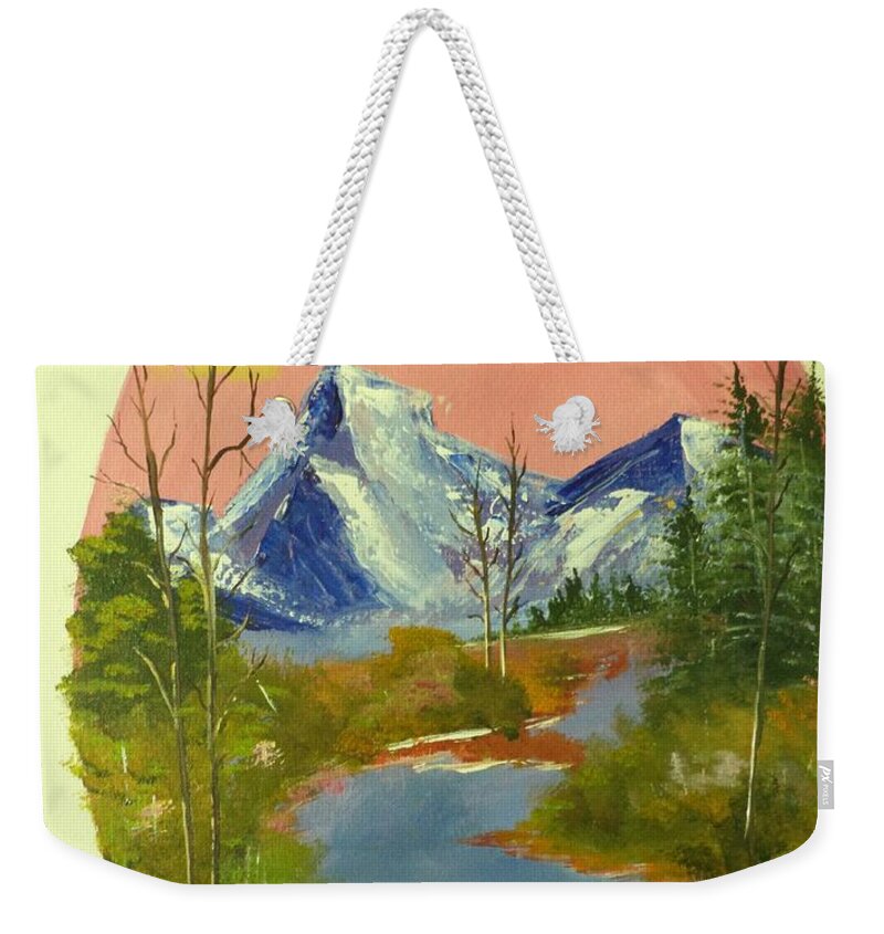 Donnsart1 Weekender Tote Bag featuring the painting Whispering Echos Painting # 287 by Donald Northup