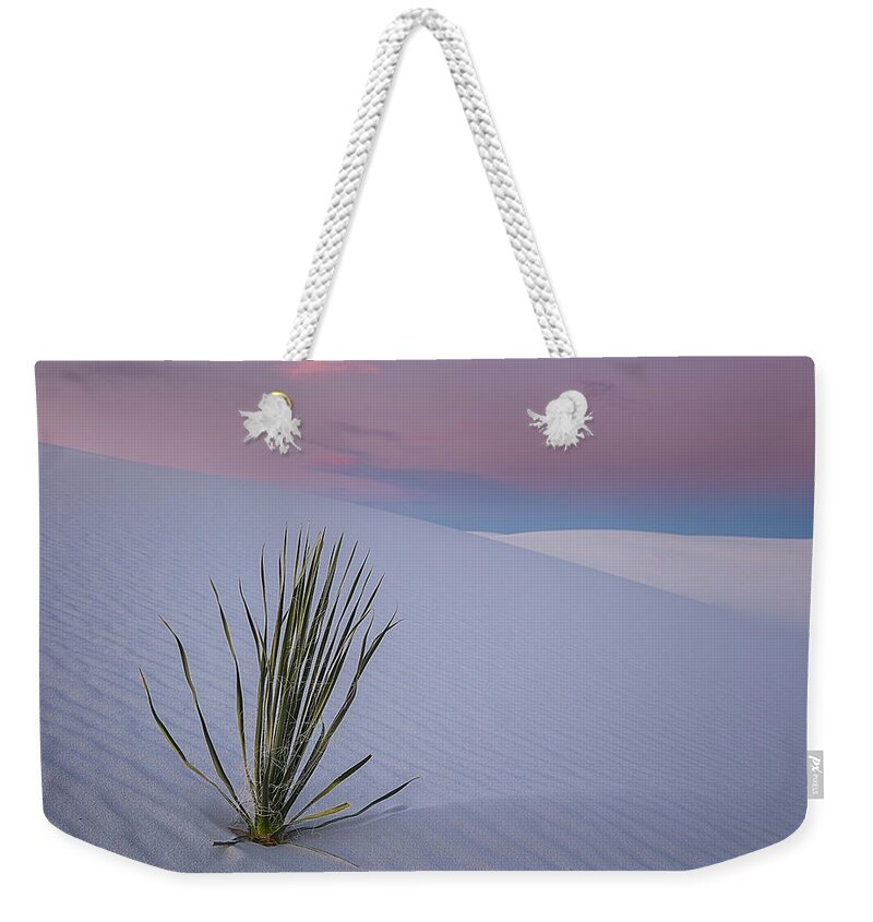 White Weekender Tote Bag featuring the photograph White Dunes by Edgars Erglis