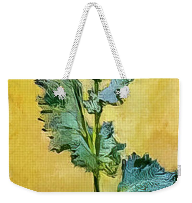 White Weekender Tote Bag featuring the painting White Poppy by Claude Monet 1883 by Claude Monet