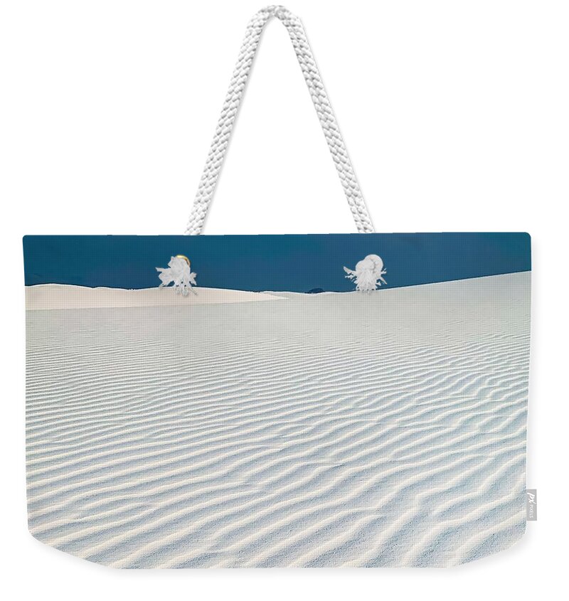 White Sands New Mexico Weekender Tote Bag featuring the photograph White Sands, New Mexico by Rebecca Herranen