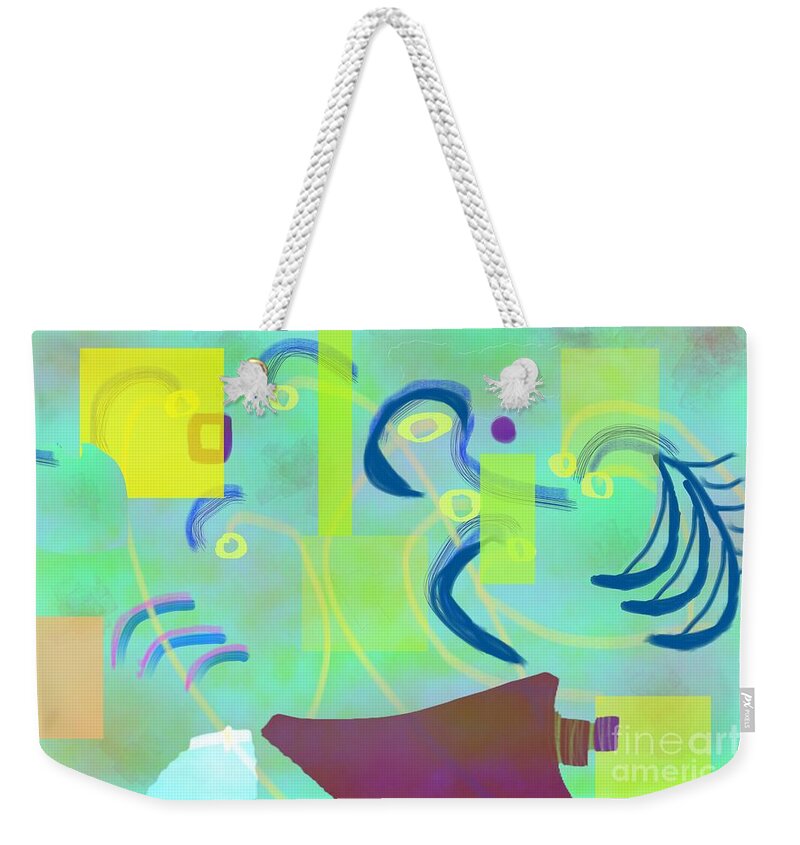 Abstract Art Weekender Tote Bag featuring the digital art Why Are You Not Dancing by Jeremiah Ray